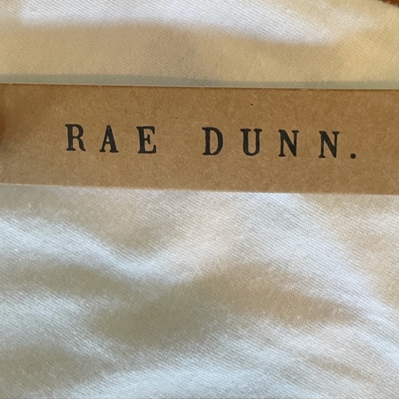 NWT Rae Dunn cotton blend white shortsleeved graphic T-shirt size medium - Picture 7 of 8